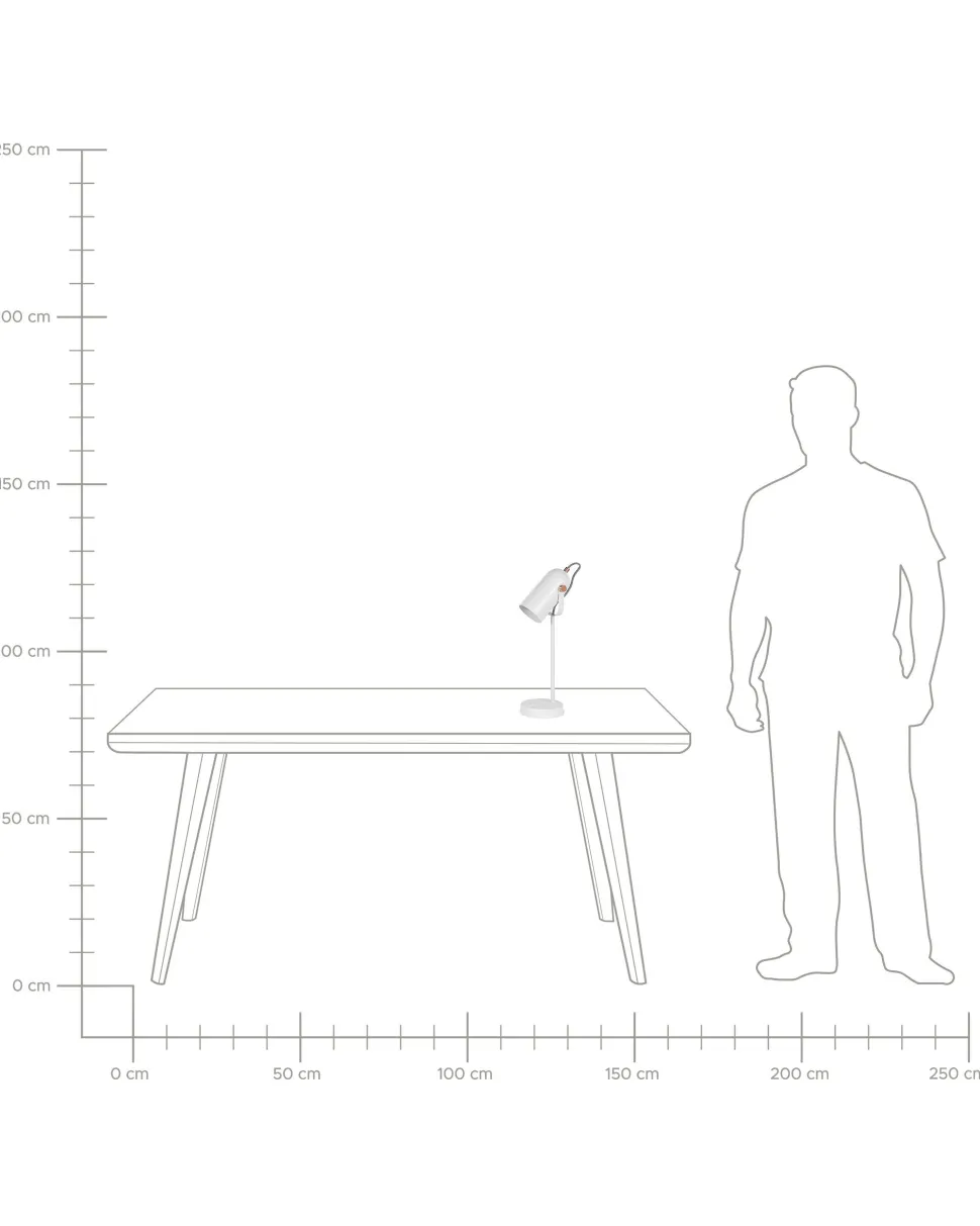 Candeeiro De Mesa Branco Tyria