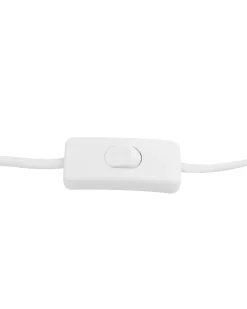 Candeeiro De Mesa Branco E Dourado Velise
