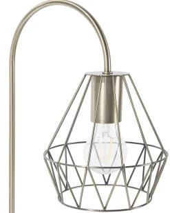 Candeeiro De Mesa Branco E Cor De Bronze 50 Cm Mooni