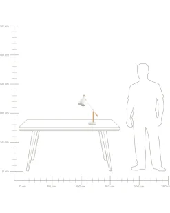 Candeeiro De Mesa Branco E Castanho Peckos