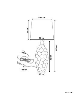 Candeeiro De Mesa Castanho Dourado Tori