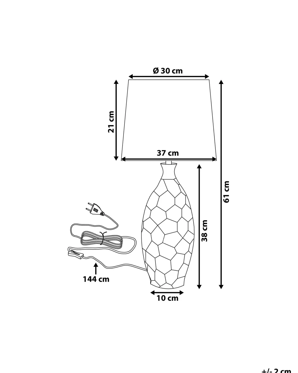 Candeeiro De Mesa Castanho Dourado Tori