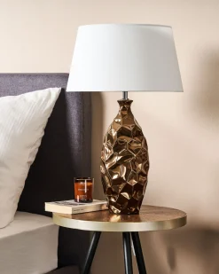 Candeeiro De Mesa Castanho Dourado Tori