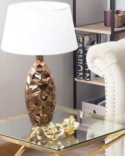 Candeeiro De Mesa Castanho Dourado Tori