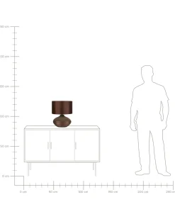Candeeiro De Mesa Castanho Lima