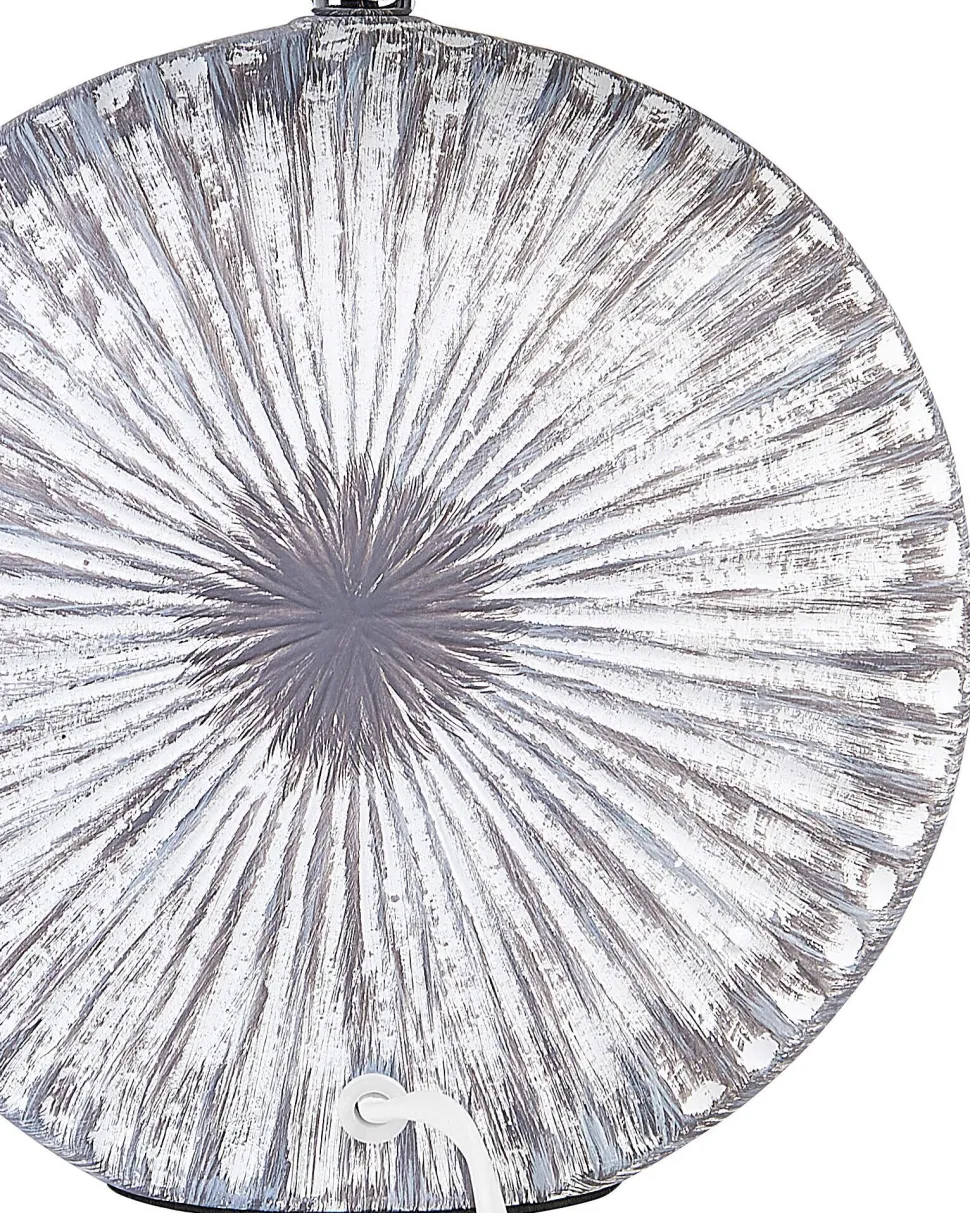 Candeeiro De Mesa Cinzento Com Abajur Em Forma De Tambor Yuna