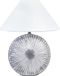 Candeeiro De Mesa Cinzento Com Abajur Em Forma De Cone Yuna