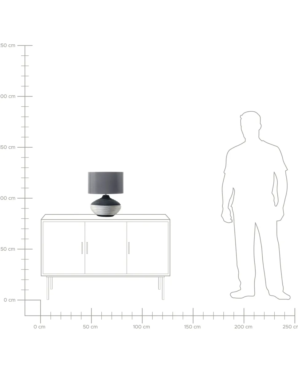 Candeeiro De Mesa Cinzento Lima