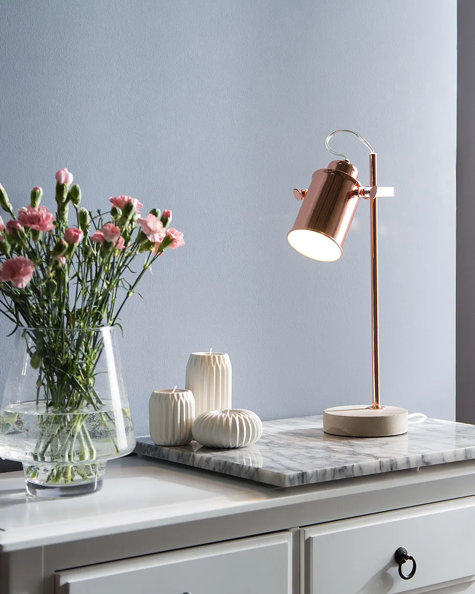 Candeeiro De Mesa Cor De Cobre 37 Cm Mundaka