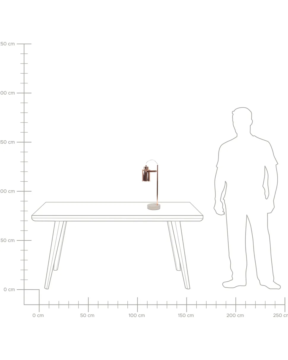 Candeeiro De Mesa Cor De Cobre 37 Cm Mundaka