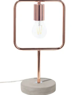 Candeeiro De Mesa Cor De Cobre Mundo