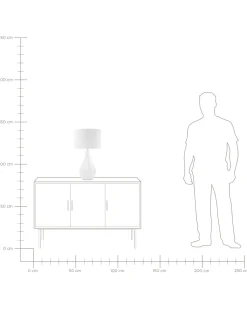 Candeeiro De Mesa Creme Claro Santee