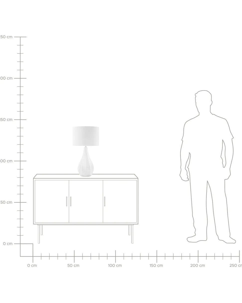 Candeeiro De Mesa Creme Claro Santee