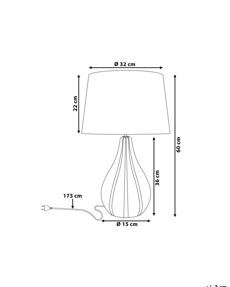 Candeeiro De Mesa Creme Claro Santee