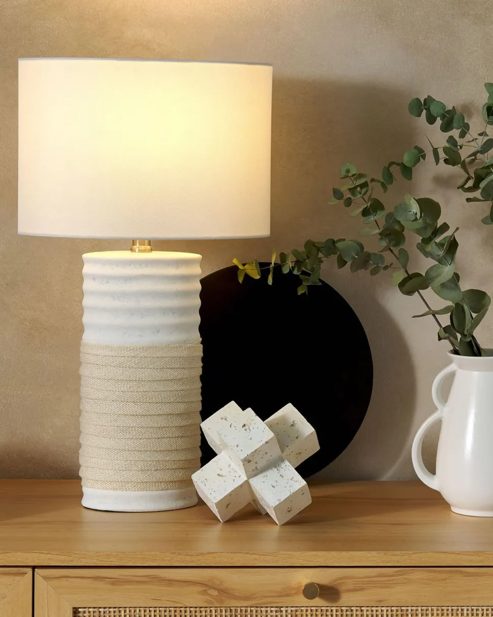 Candeeiro De Mesa Creme Navia