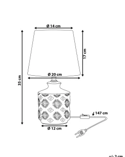 Candeeiro De Mesa Creme Rosanna