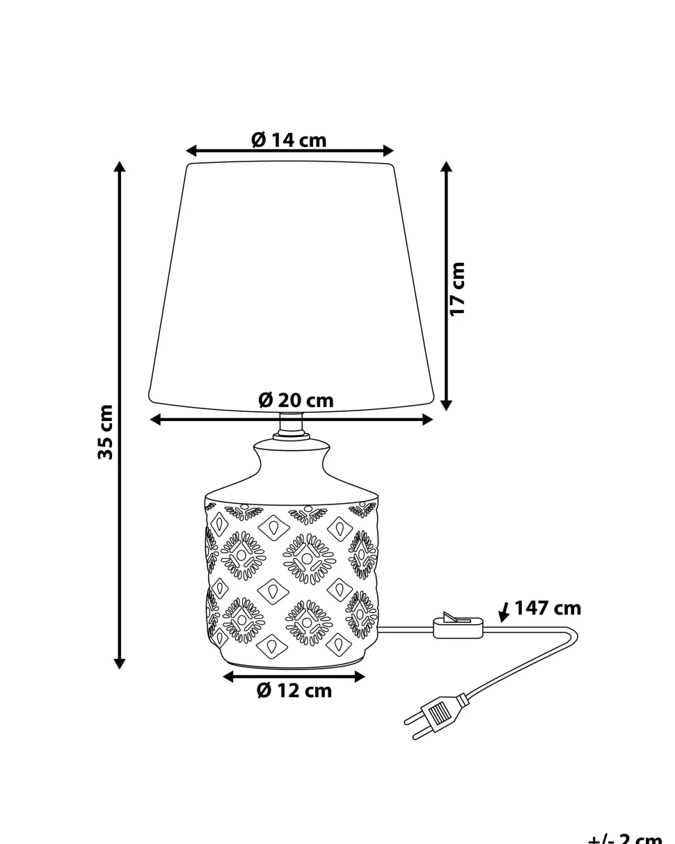 Candeeiro De Mesa Creme Rosanna