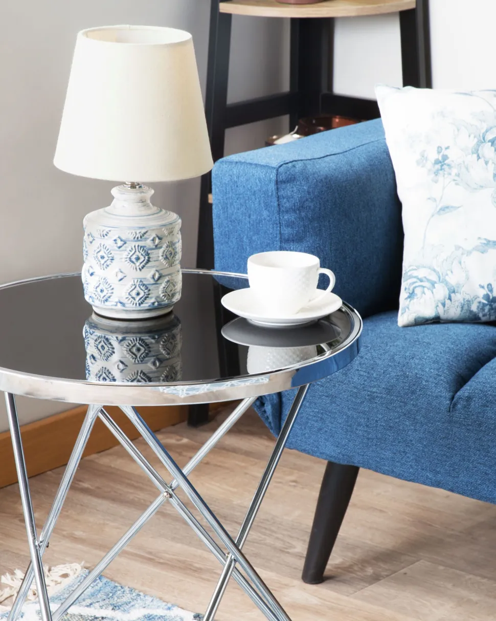 Candeeiro De Mesa Creme Rosanna