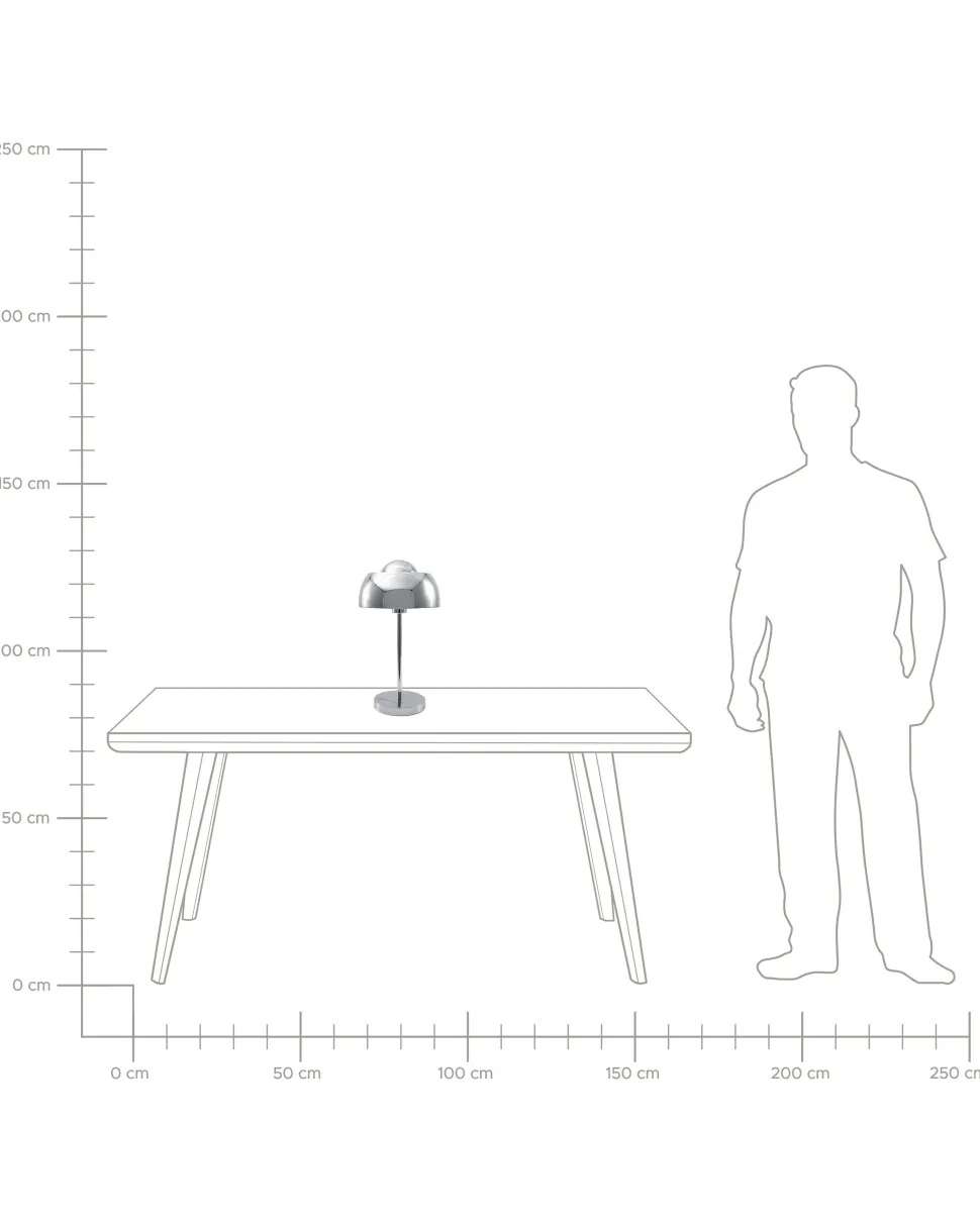 Candeeiro De Mesa Cromado Senette