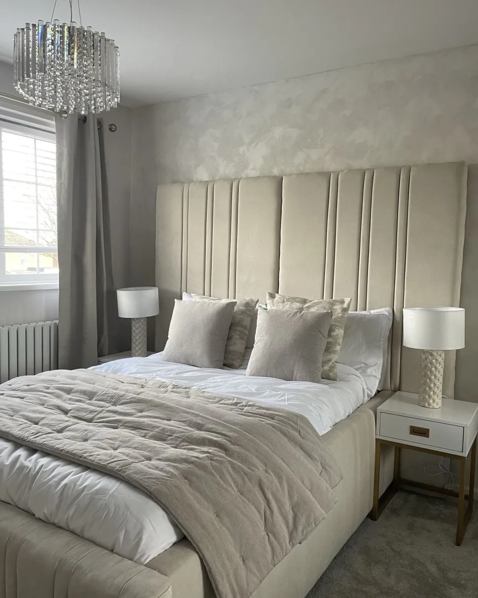 Candeeiro De Mesa De Ceramica Creme E Branco 49 Cm Balonne