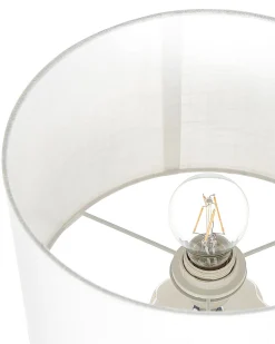 Candeeiro De Mesa De Ceramica Creme E Branco 49 Cm Balonne