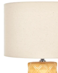 Candeeiro De Mesa De Ceramica Amarelo E Creme 49 Cm Balonne