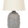 Candeeiro De Mesa De Ceramica Cinzento E Creme 46 Cm Ferrey