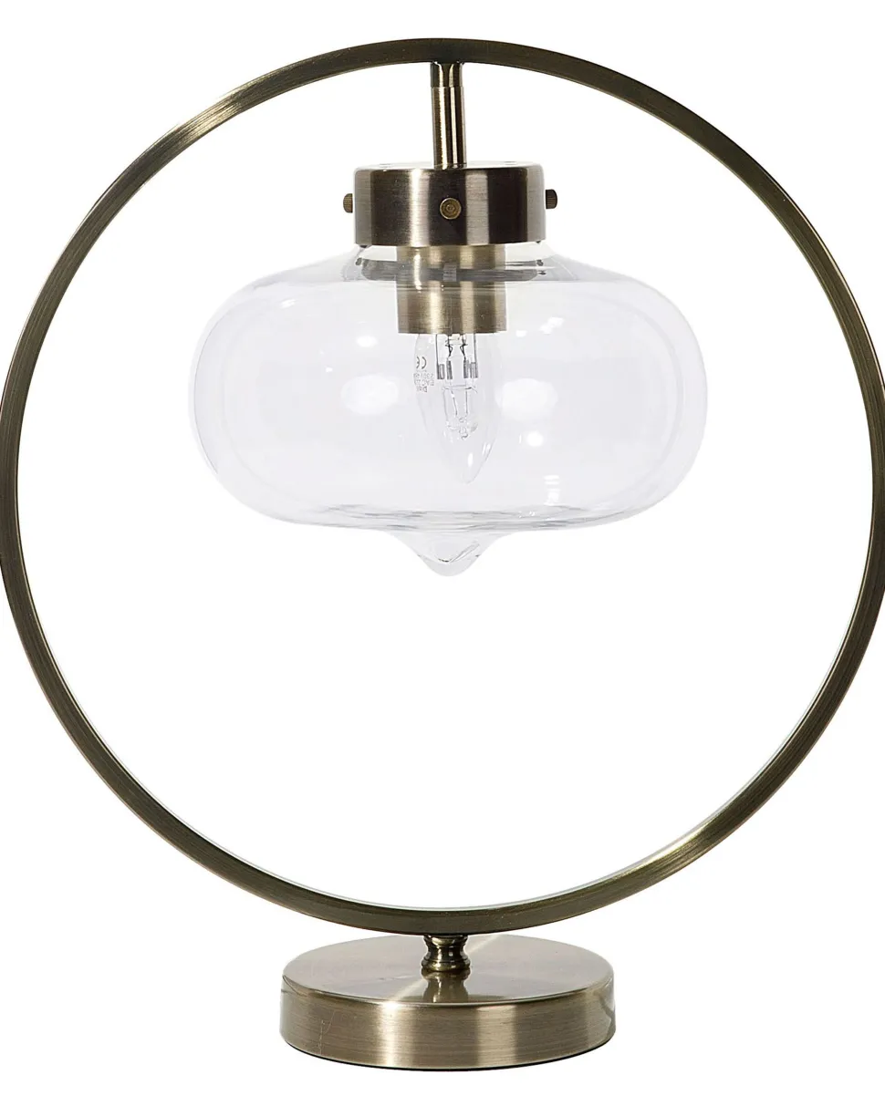 Candeeiro De Mesa Dourado E Preto 40 Cm Severn