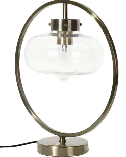 Candeeiro De Mesa Dourado E Preto 40 Cm Severn