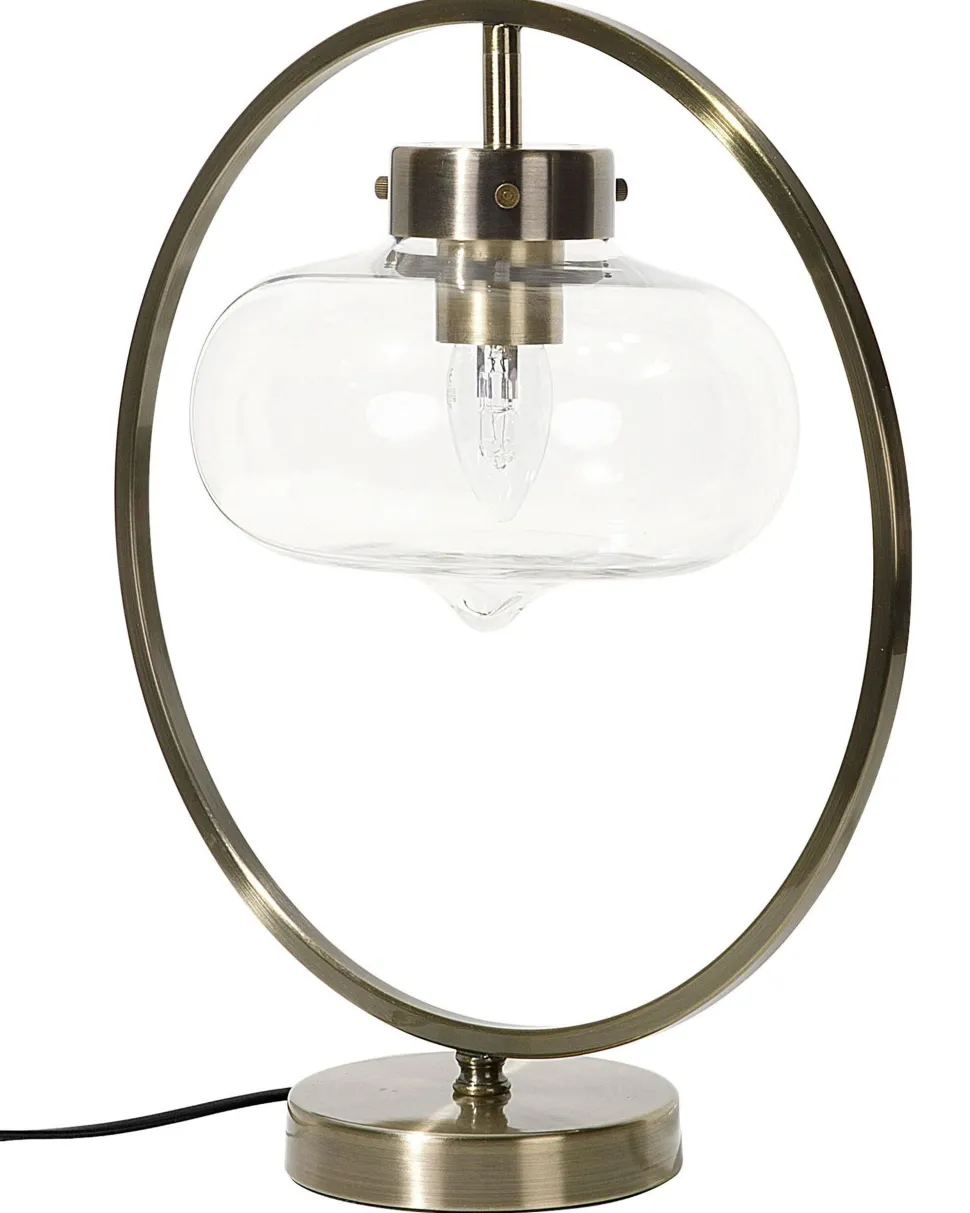 Candeeiro De Mesa Dourado E Preto 40 Cm Severn