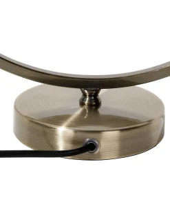 Candeeiro De Mesa Dourado E Preto 40 Cm Severn