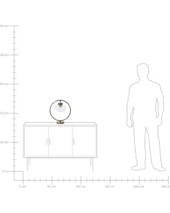 Candeeiro De Mesa Dourado E Preto 40 Cm Severn