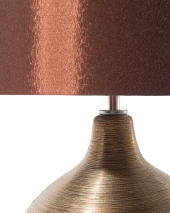 Candeeiro De Mesa Dourado E Castanho Yakima