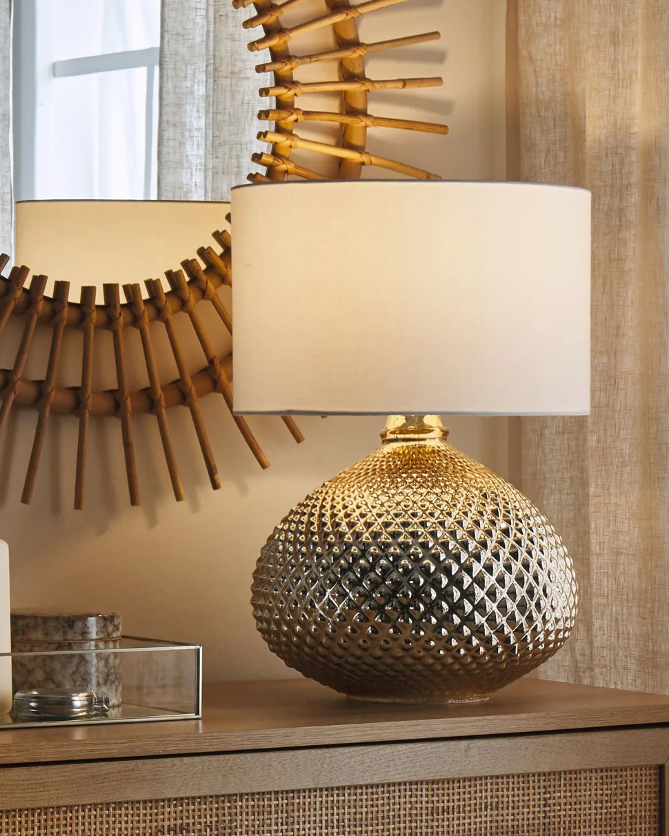 Candeeiro De Mesa Dourado Madon