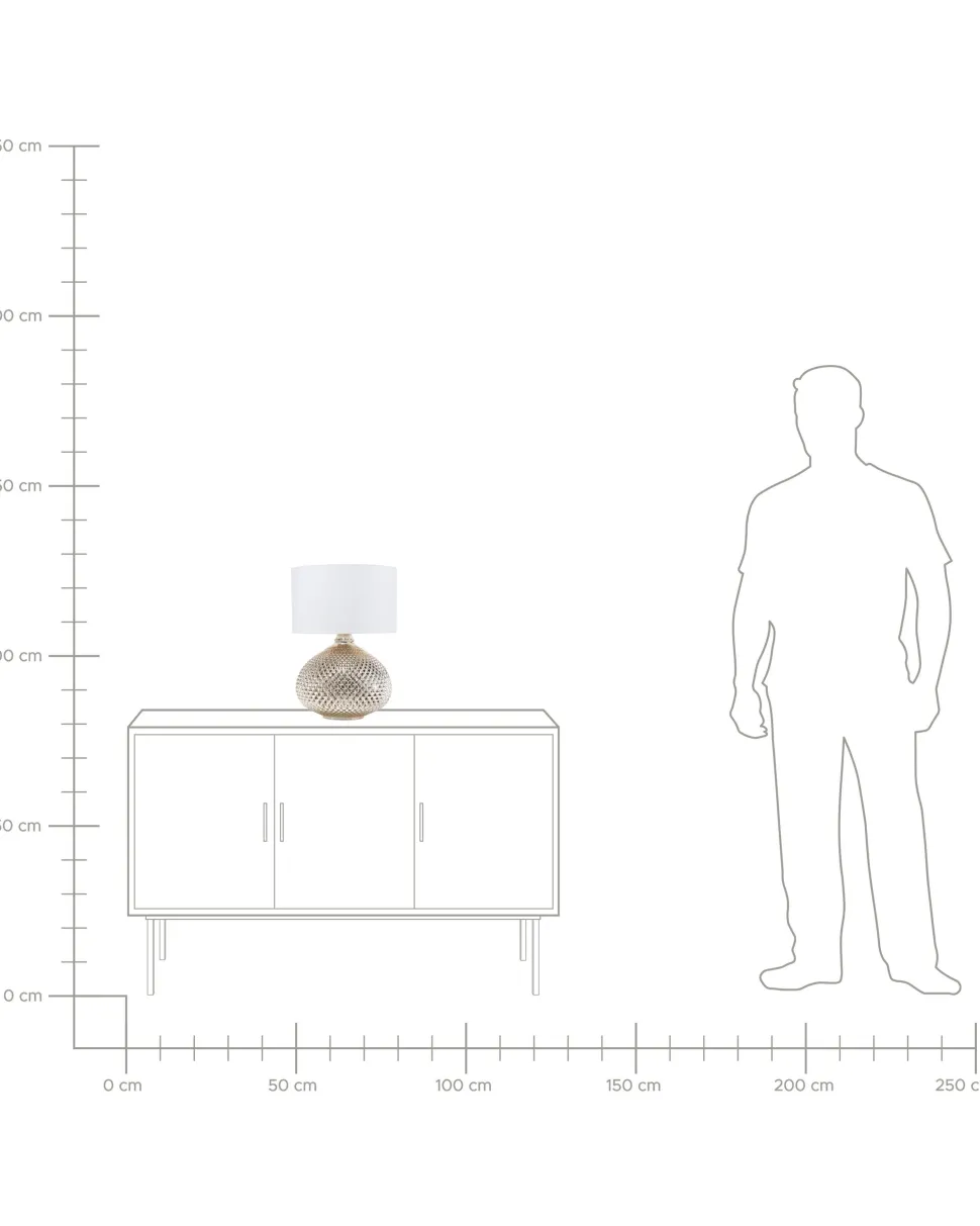 Candeeiro De Mesa Dourado Madon