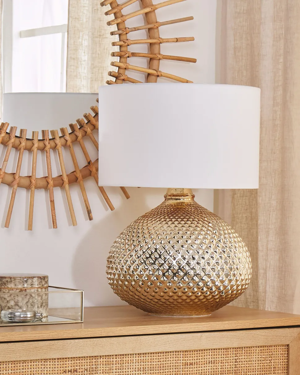 Candeeiro De Mesa Dourado Madon