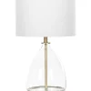 Candeeiro De Mesa Dourado E Branco Okari
