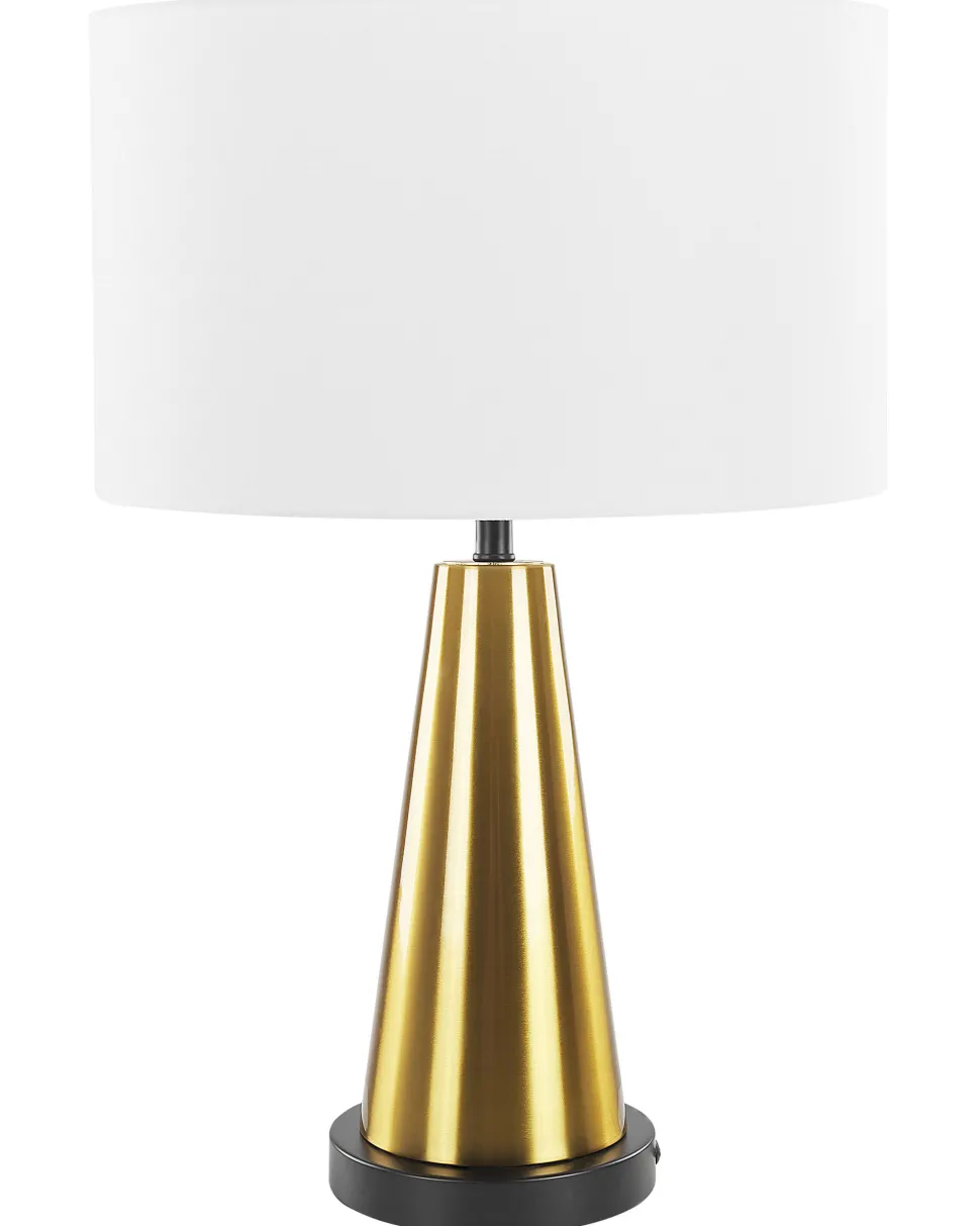 Candeeiro De Mesa Dourado Sandon