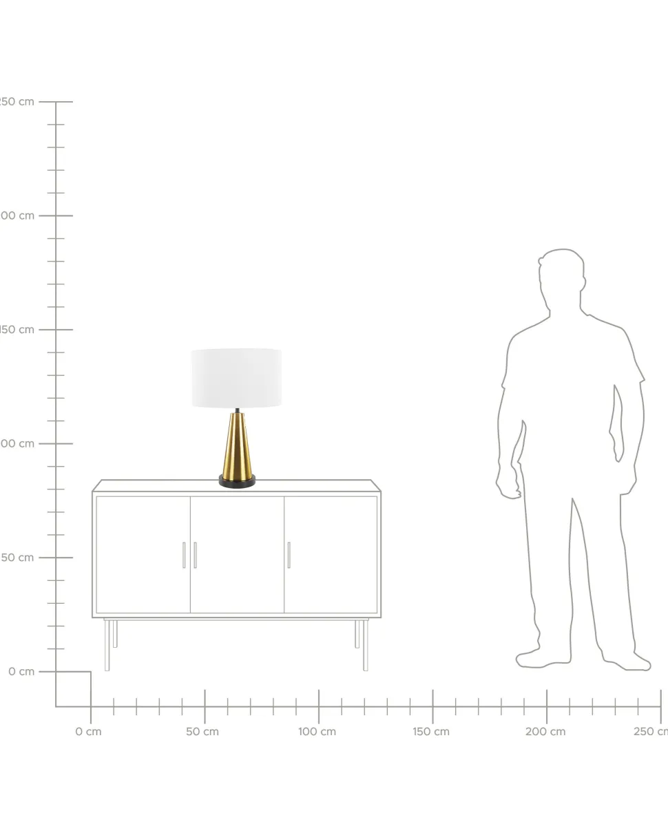 Candeeiro De Mesa Dourado Sandon