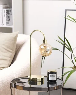 Candeeiro De Mesa Dourado Ramis