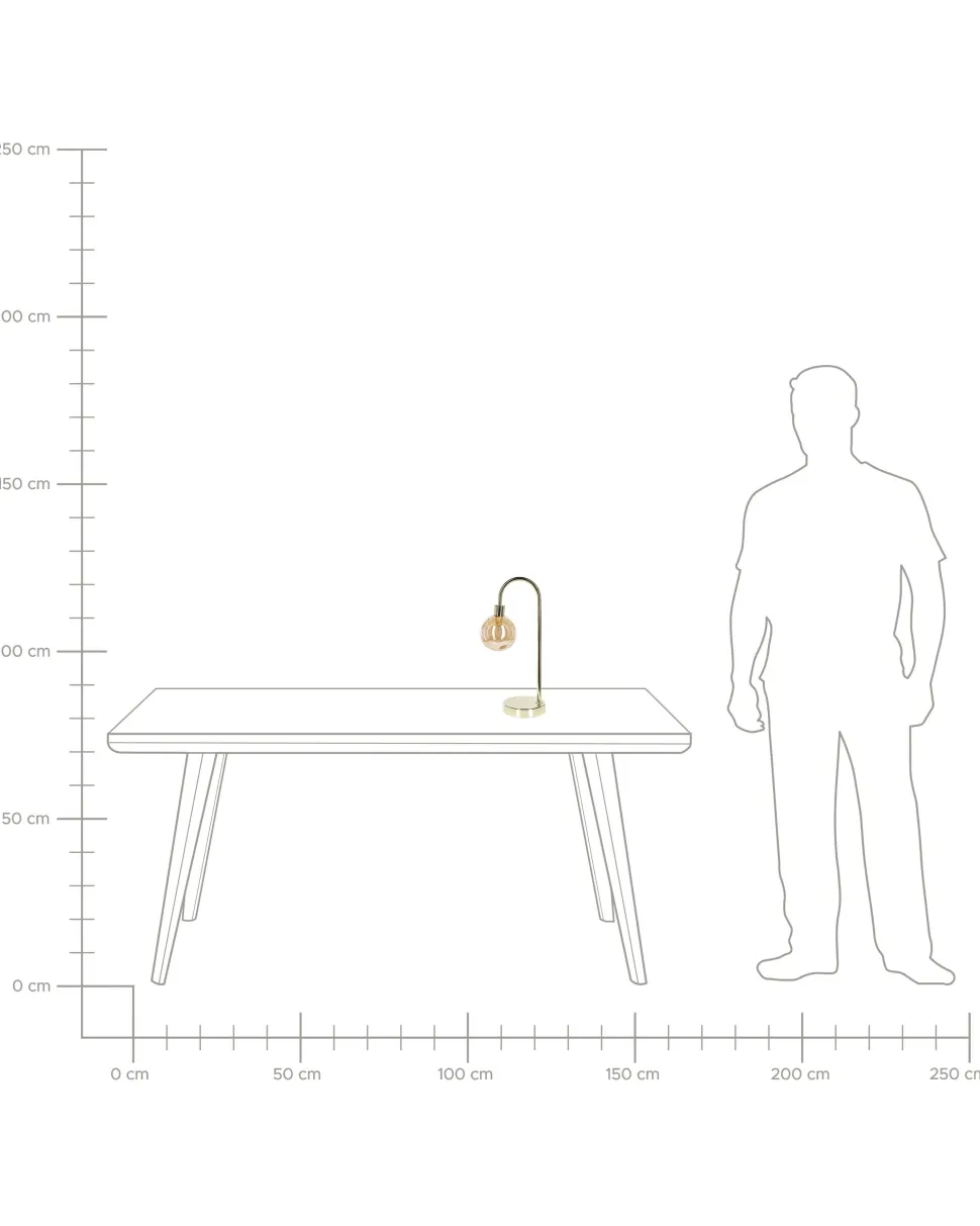 Candeeiro De Mesa Dourado Ramis