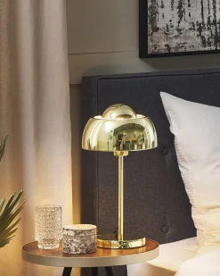 Candeeiro De Mesa Dourado Senette