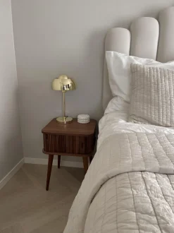 Candeeiro De Mesa Dourado Senette