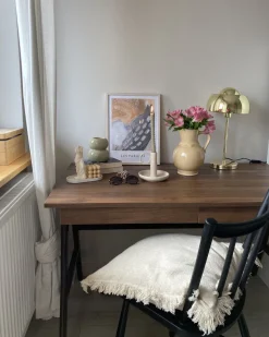 Candeeiro De Mesa Dourado Senette