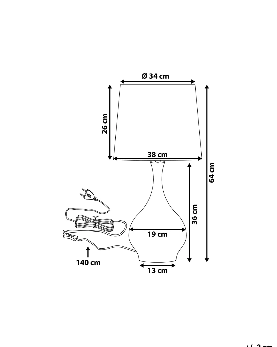 Candeeiro De Mesa Dourado Salla