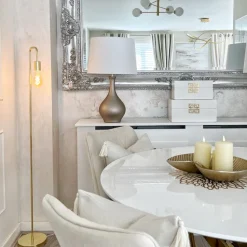 Candeeiro De Mesa Dourado Salla