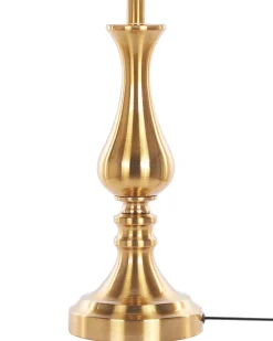 Candeeiro De Mesa Dourado E Branco Hodmo