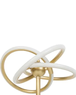 Candeeiro De Mesa Dourado Led Akan