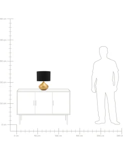 Candeeiro De Mesa Dourado 42 Cm Kuban