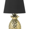 Candeeiro De Mesa Dourado 52 Cm Pineapple